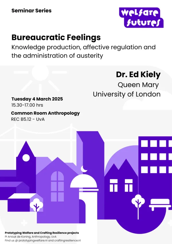 Bureaucratic Feelings by Ed Kiely: upcoming Welfare Futures Seminar